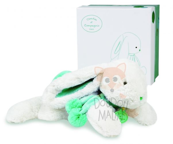  lapin pompon blanc vert amande 